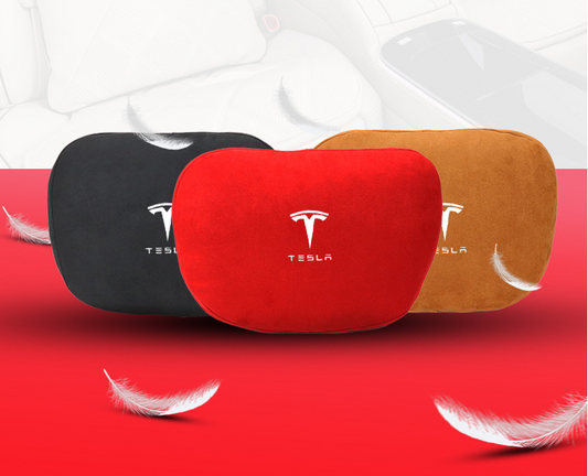 Tesla Headrest Pillow + Lumbar Pillow - Suede Wool