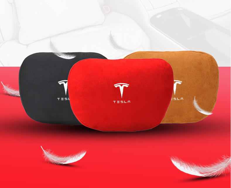 Tesla Headrest Pillow + Lumbar Pillow - Suede Wool